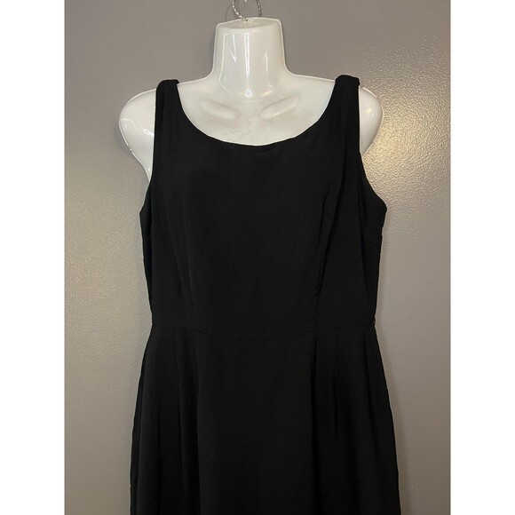 Cathy Gray Inc Dress Womens Medium Black Sleeveless Scoop Neck A-Line Cocktail - Picture 1 of 9